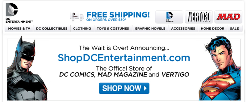 DC Collectibles Store Opening Announcement