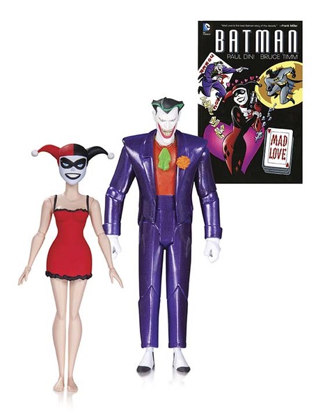 BATMAN ANIMATED SERIES: THE JOKER AND HARLEY QUINN MAD LOVE BOOK AND ACTION FIGURE 2-PACK
