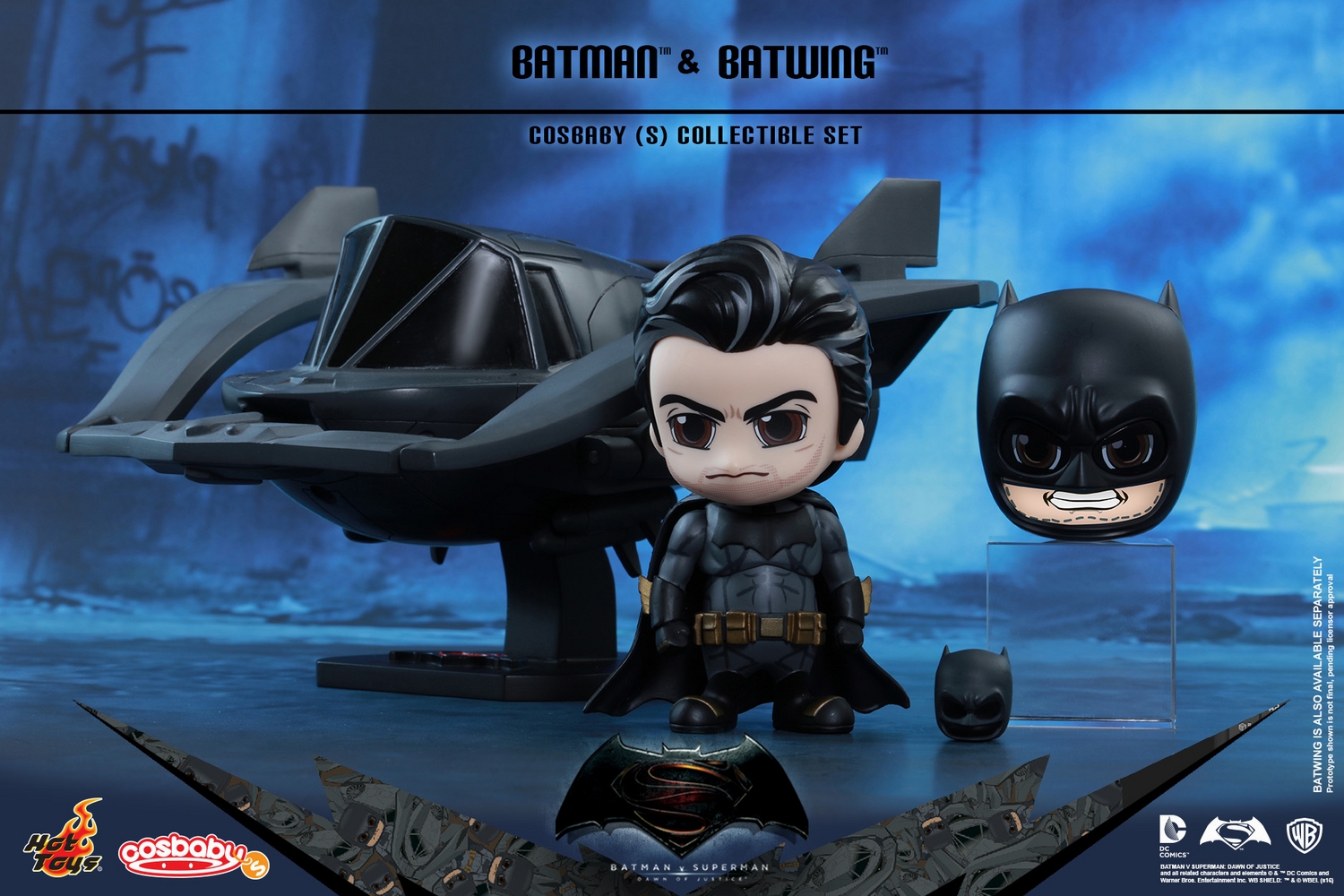 Batman v Superman: Dawn of Justice Batman and Batwing Cosbaby Collectible Set 