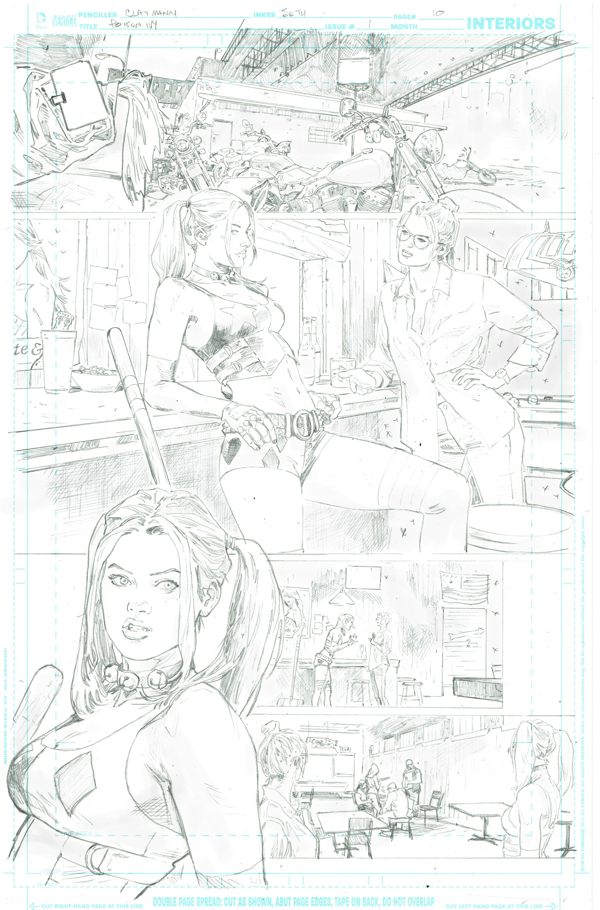 Issue #1 splash page 10 pencils by Clay Mann