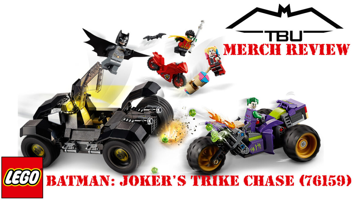 lego dc batman joker's trike chase batmobile playset with action minifigures 76159