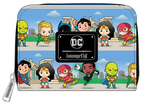 Loungefly DC Comics Chibi Justice League Zip-Around Wallet