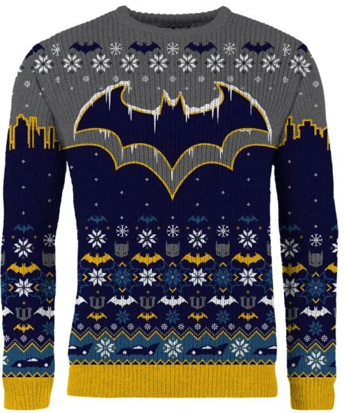 Merchoid Batman: Frosty Festivities Ugly Christmas Sweater/Jumper