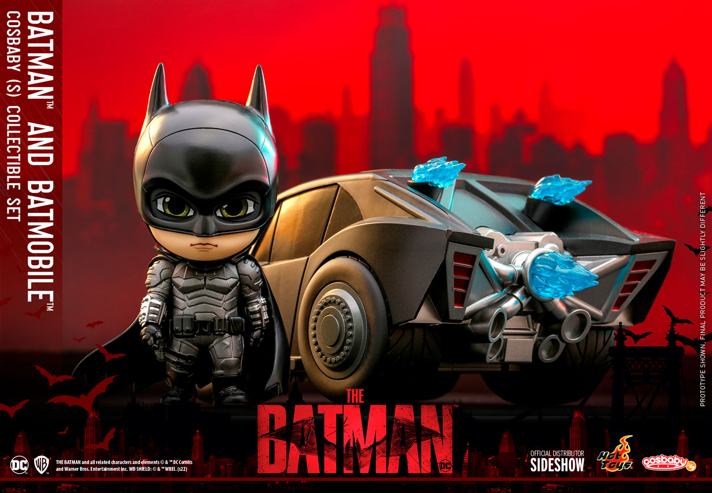 Batman with Batmobile Cosbaby Figure