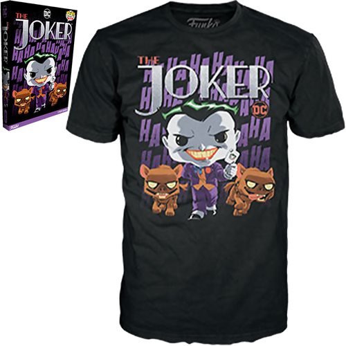 Funko Pop Joker Adult Boxed Black T-Shirt