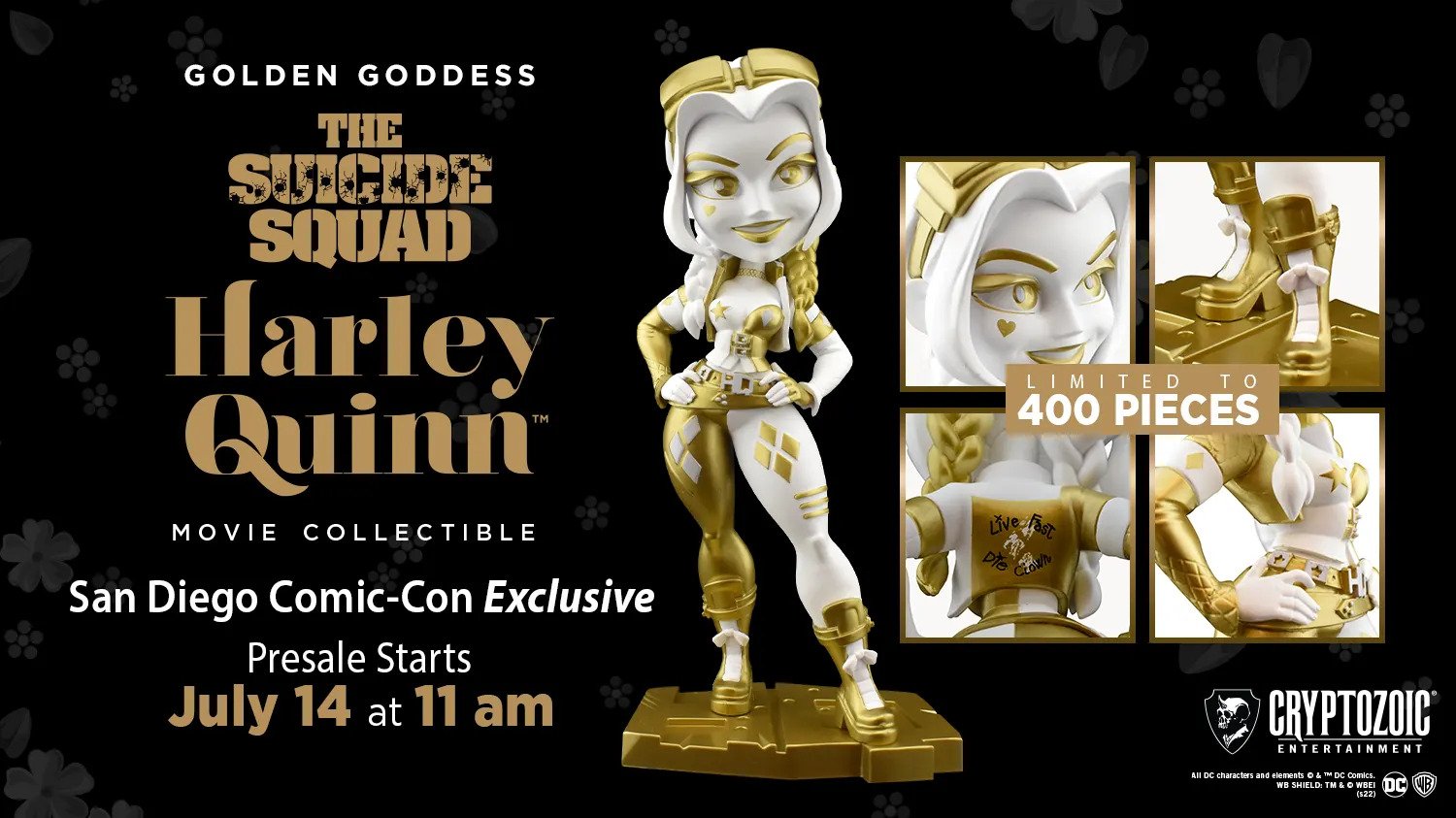 Cryptozoic Golden Goddess The Suicide Squad Harley Quinn Figure