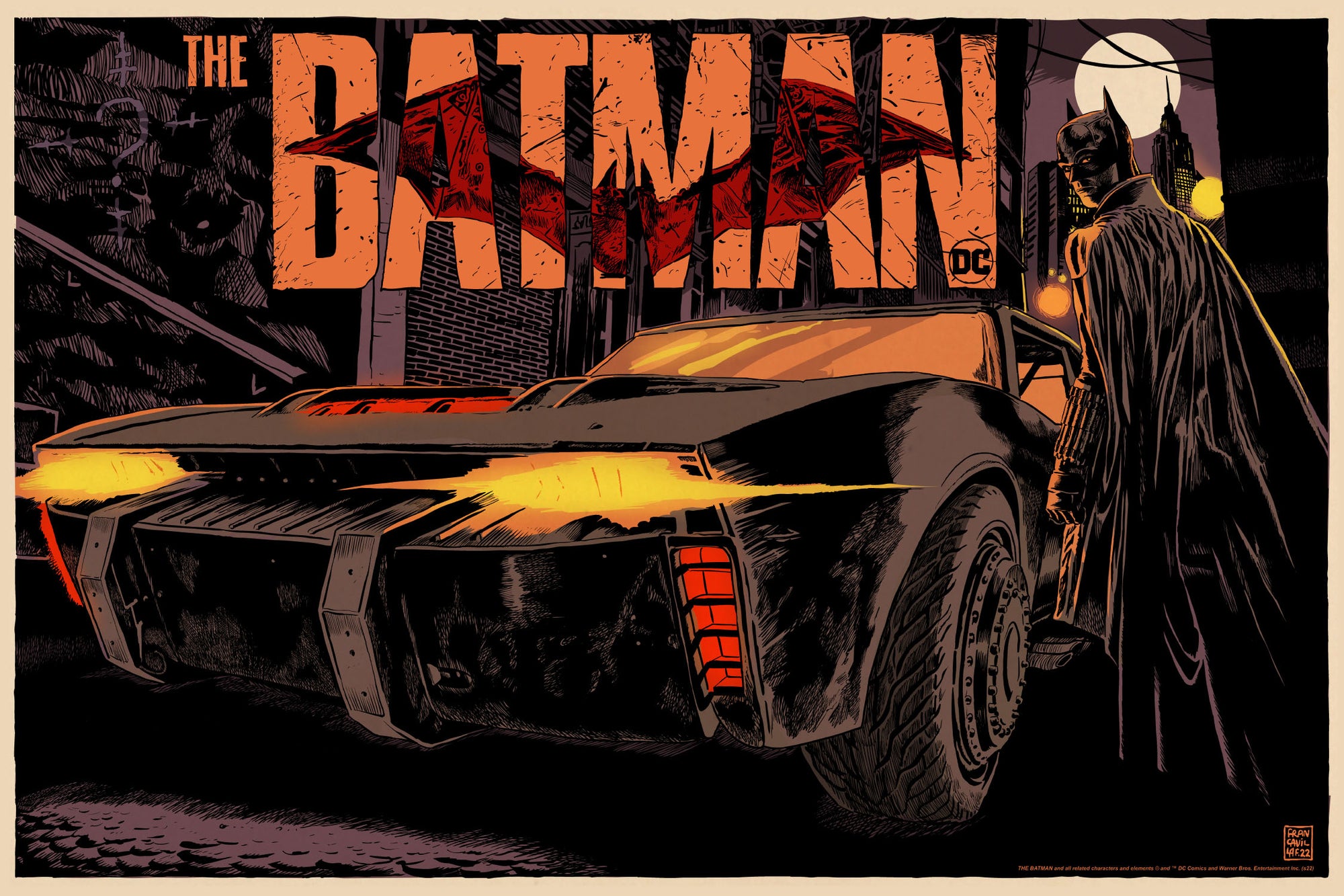 Mondo The Batman: Batmobile by Francesco Francavilla Poster