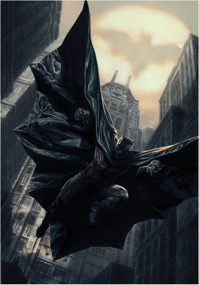 Sideshow Collectibles Batman Descent on Gotham: Detective Comics #1019 Fine Art Print