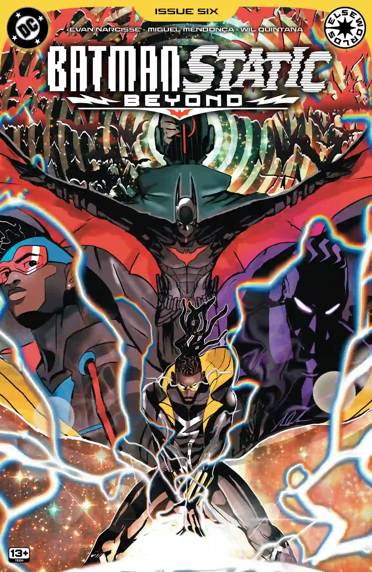 Batman/Static: Beyond #6 main cover by Nikolas Draper-Ivey (DC Comics)