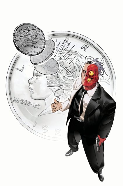 Two-Face #1 main cover by Baldemar Rivas
