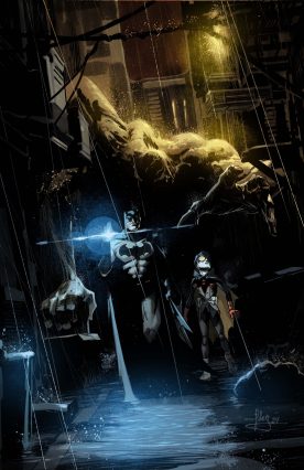 Batman and Robin #17 main cover by Javier Fernandez batman and robin #17 main cover